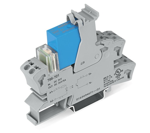 [WAG100635] ZOCALO RELE DE SOLIDO (SSR); ENTRADA 24V DC; SALIDA 0 V ... 24 V DC/3,5 A (WAG100634 / 788-700) (ZOCALO RELE DE SOLIDO (SSR); ENTRADA 24V DC; SALIDA 0 V ... 24 V DC/5 A (WAG100635 / 788-701))