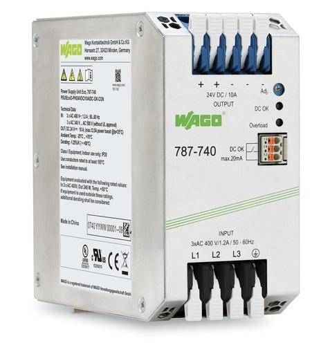 [WAG100767] FUENTE; ECO POWER; TRIFASICO; 24 V DC; 6.25 A (WAG100766 / 787-738) (FUENTE; ECO POWER; TRIFASICO; 24 V DC; 10 A (WAG100767 / 787-740))