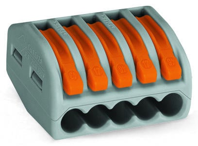 [WAG100180] FICHA DERIVACION; 5 COND; TECLAS ACCIONAMIENTO; TEMPERATUA MAX. USO CONTINUO MAX. 85 °C (WAG100180 / 222-415)