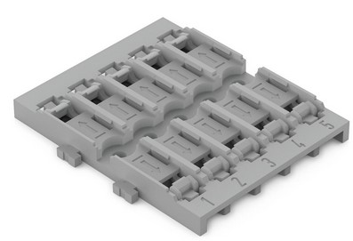 [WAG101058] ADAPTADOR DE FIJACION 5 POLOS PARA BORNA DE CONEXION EN LINEA CON PALANCA COLOR GRIS (WAG101058 / 221-2525)